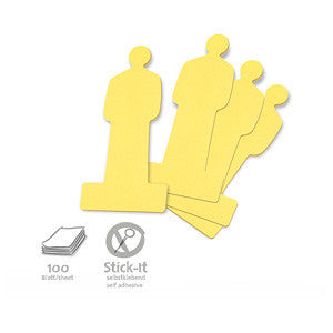 100 Stick-It Cards, people, yellow
